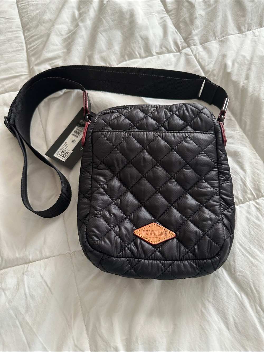MZ Wallace Black Quilted Crossbody Bag